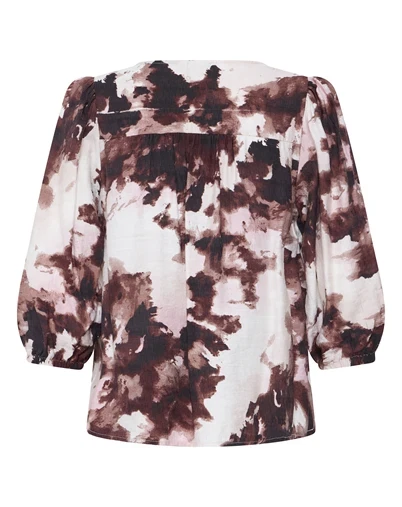 Fransa - FRAriana 19 Bluse - Watercolour Bloom Rum 